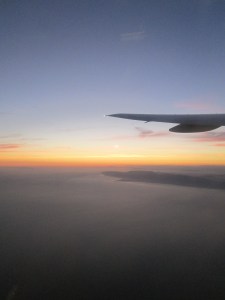 Sunset Over the Pacific From A Plane