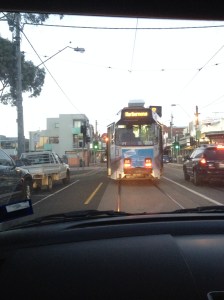 Driving Behind The Tram