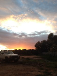 Sunset Over The Farm
