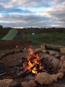 Chris' Tent Behind The Campfire