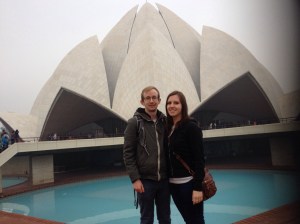 Chris And Elena At The Lotus Temple
