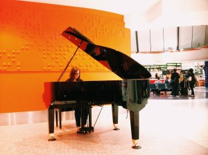 Elena On The Baby Grand At Melbourne Airport