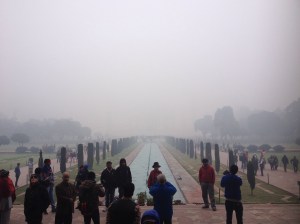 Fog Surrounding The Taj Mahal