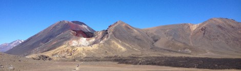 The view from the central crater of the Tongariro Crossing.