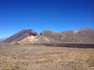 The view from the central crater of the Tongariro Crossing.