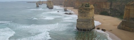 The remaining limestone stacks along the Great Ocean Road.