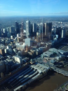 Melbourne CBD from the Eureka Skydeck.